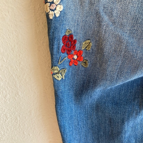 Express Floral Embroidered High Rise Stretch Leggings  Jeggings - Picture 10 of 14